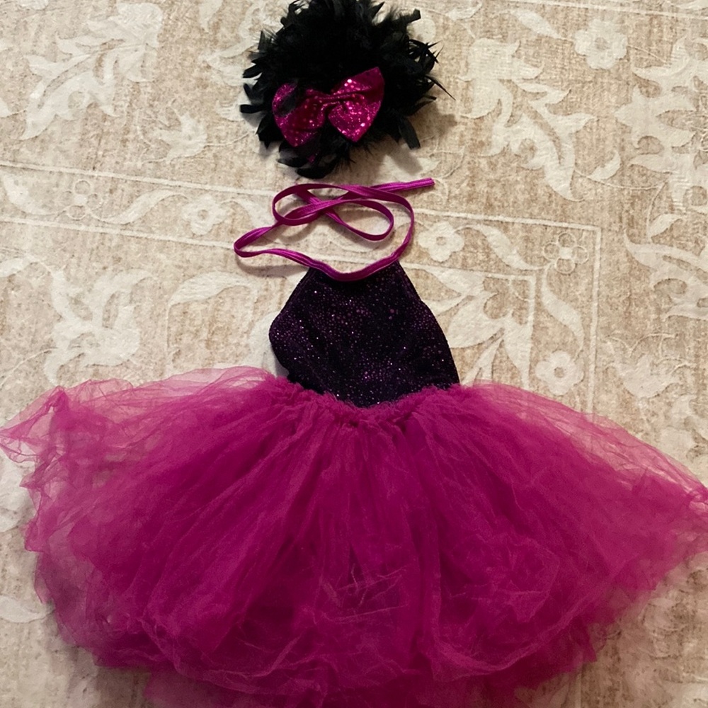 Pink and Black Kids Costume with Headpiece